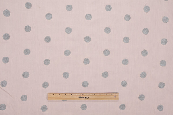Covington Puff Dotty Embroidered Drapery Fabric in 704-Dusty Rose 