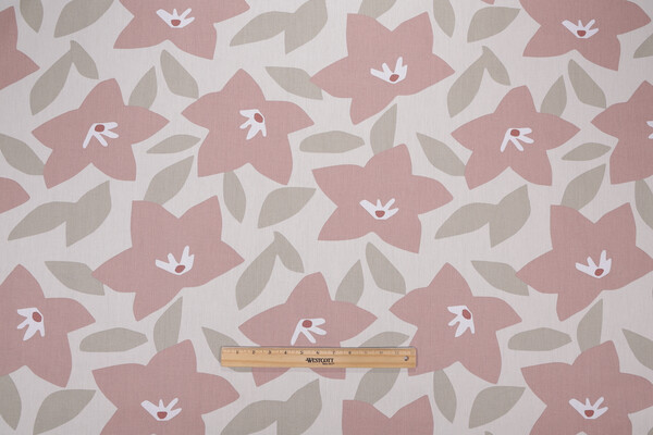 Magnolia Home Toulouse Printed Cotton Drapery Fabric in Blossom 