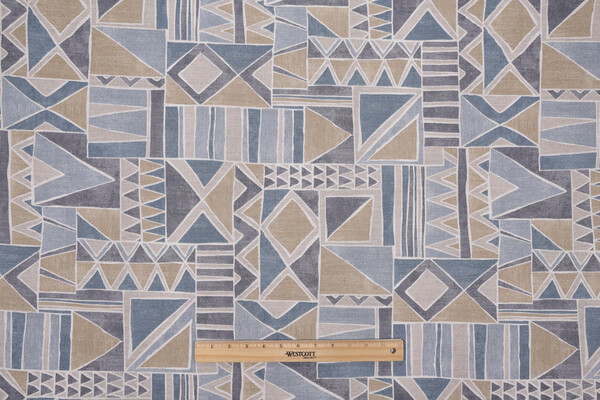 Magnolia Home Xanadu Printed Cotton Drapery Fabric in Tranquil 