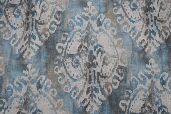 Covington Soledad Printed Linen Blend Drapery Fabric in 50-Nile 