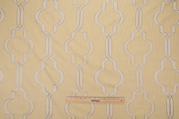 Covington Sonata Embroidered Drapery Fabric in 244-Acid Green 