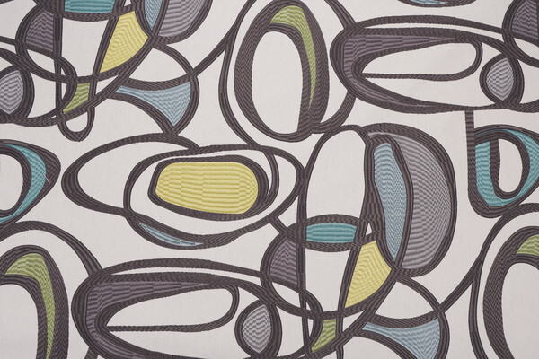 Covington Wow Printed Cotton Drapery Fabric in 915-Urban Grey 