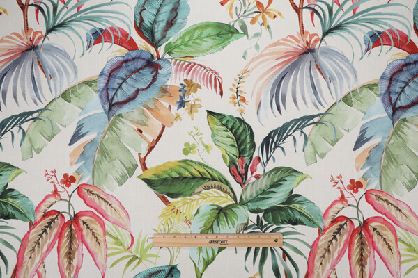 Hamilton Maui Printed Cotton Drapery Fabric in Tropics 