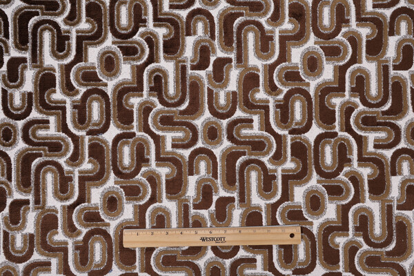 Hamilton Echo Velvet Upholstery Fabric in Walnut 