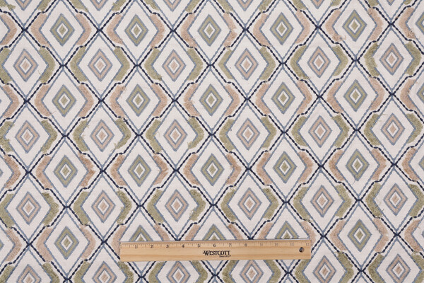 Hamilton Diamondale Embroidered Drapery Fabric in Sage 