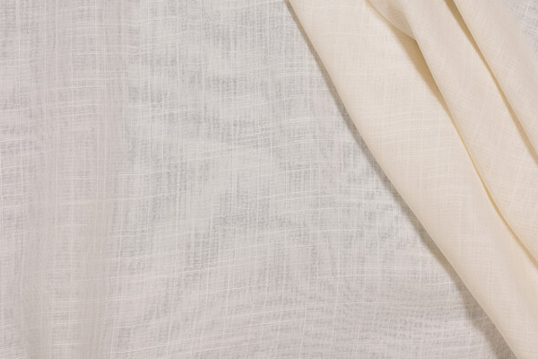 Dialogue 112 inch Sheer Drapery Fabric in Ivory 
