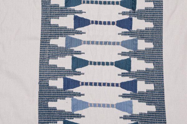 P Kaufmann Le Souk Embroidered Drapery Fabric in Lapis 