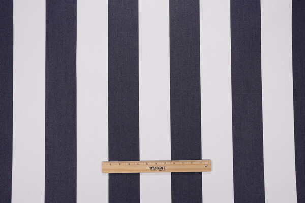 Sunbrella Stripe Woven Solution Dyed Acrylic Outdoor Fabric in Navy 