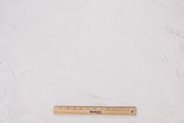 Anna French Bradford Paisley AW9131 Damask Decorator Fabric in White for Thibaut