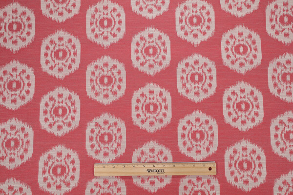 Thibaut Circle Ikat W74140 Damask Upholstery Fabric in Red