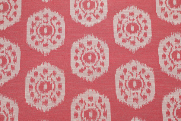 Thibaut Circle Ikat W74140 Damask Upholstery Fabric in Red