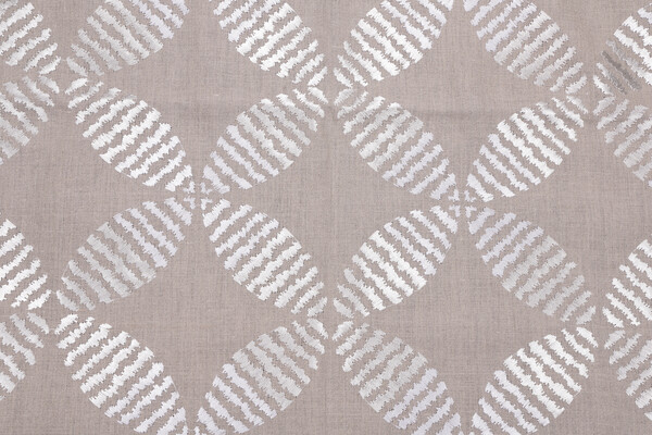 Anna French Zoom AW9103 Embroidered Linen Drapery Fabric in Natural for Thibaut