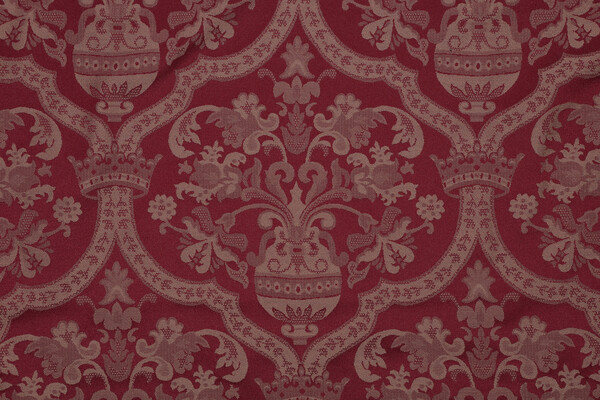 1 Yard Scalamandre Damask Decorator Fabric in Maroon
