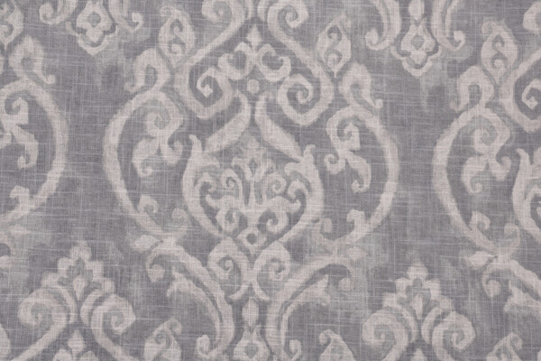 Covington Natalia Printed Linen Blend Drapery Fabric in 91-Smoke 