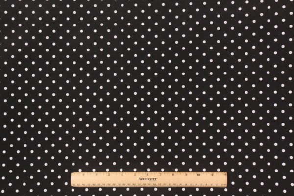 Sample of Premier Prints Mini Dot Printed Poly Outdoor Fabric in Black 