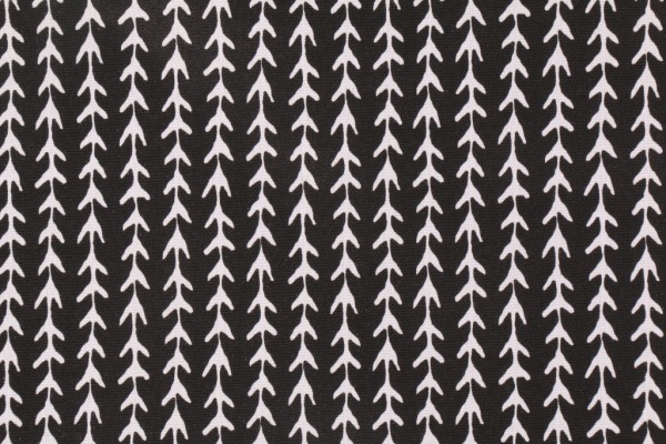 Premier Prints Vine Printed Polyester Outdoor Fabric in Black 