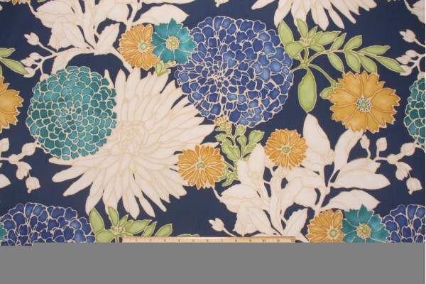 Richloom St Moritz Cotton Twill Drapery Fabric in Caribbean 