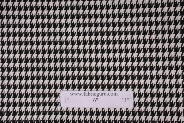 Premier Prints Large Houndstooth Printed Cotton Drapery Fabric in Black/White
