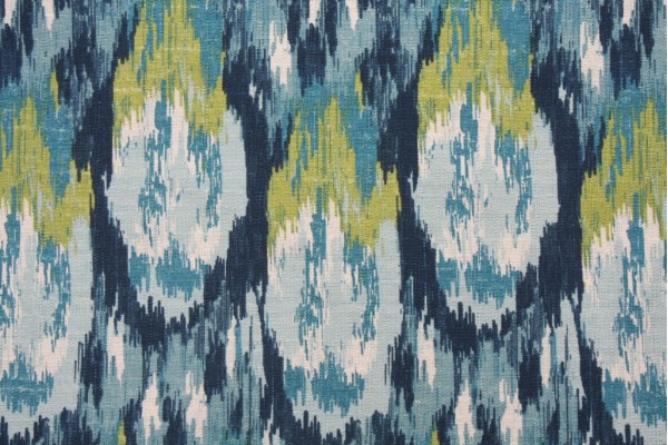 Premier Prints Ikat Craze - Birch Barkcloth Drapery Fabric in Frost 