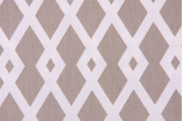 Robert Allen Graphic Fret Drapery Fabric in Flax 