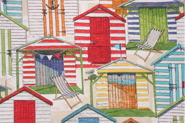 Richloom Beach Hut Printed Poly Outdoor Fabric in Cabana 