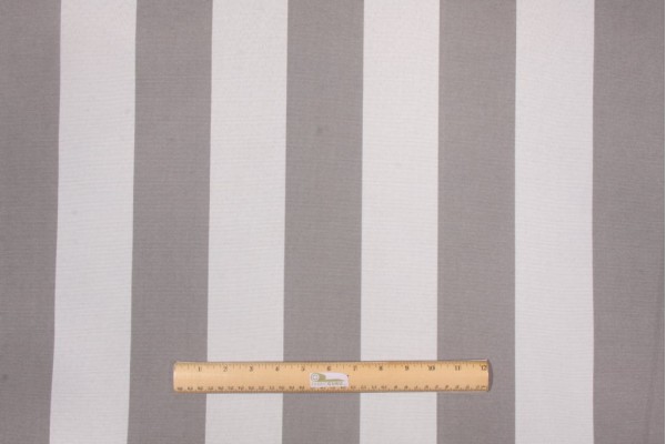 Sample of Premier Prints Vertical Stripe Printed Outdoor Fabric in Grey