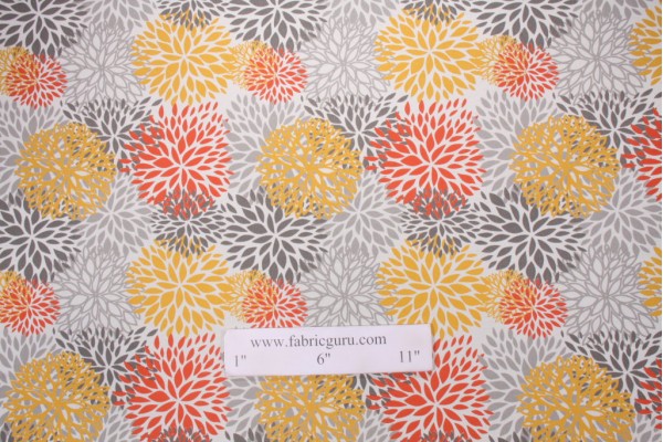 Premier Prints Blooms Outdoor Fabric in Citrus