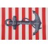 Anchor Printed Polyester Pillow Square Outdoor Fabric in Patriot 
