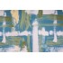 ​Robert Allen Sedge Abstract Printed Cotton Drapery Fabric in Turquoise 