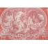 Thibaut Biltmore F97313 Printed Cotton Drapery Fabric in Red on Coral 