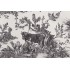 Thibaut Chateau De Loir F97303 Printed Cotton Drapery Fabric in Black on Cream