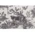 Thibaut Chateau De Loir F97303 Printed Cotton Drapery Fabric in Black on Cream