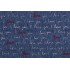 Ellen Degeneres I Love You Printed Cotton Drapery Fabric in Denim