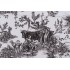 Thibaut Chateau De Loir F97308 Printed Cotton Drapery Fabric in Black on White