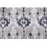 Richloom Ikat Printed Cotton Drapery Fabric in Graphite 