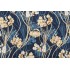 Stof France Mucha Printed Cotton Drapery Fabric in Bleu 