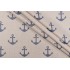 SunReal Boat Anchor Printed Outdoor Fabric in Navy 