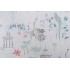 Trevi Fabrics Let It Crane Printed Cotton Drapery Fabric in Coral 