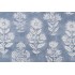 P Kaufmann Floral Batik Printed Cotton Linen Drapery Fabric in Blue Clay 