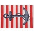 Anchor Printed Polyester Pillow Square Outdoor Fabric in Patriot