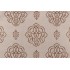 Fabricut Vern Yip Trend #4 Medallion Damask Metallic Printed Linen Drapery Fabric in Umber 