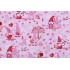 Timeless Treasures Valentine Gnomes Printed Cotton Craft Fabric in Pink 