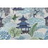 Mill Creek Tea House-Briard Printed Cotton Blend Drapery Fabric in Seawind 