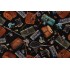 Timeless Treasures Cabin Rules - Fishing Gear Printed Cotton Craft Fabric in Black 
