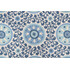 3 Park Tribal Thread Printed Drapery Fabric in Azure 