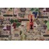 Fabrics Of SoHo Wine Country - Vintage Wine and Grape on Text Printed Cotton Craft Fabric in Beige for Timeless Treasures 