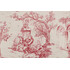 Stof France Galanterie Toile Printed Cotton Drapery Fabric in Rouge 