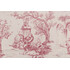 Stof France Galanterie Toile Printed Cotton Drapery Fabric in Vienna Rose 