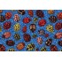 Philip Jacobs/Snow Leopard Designs Cottage Garden - Ladybirds Printed Cotton Craft Fabric in Blue for Free Spirit 