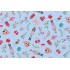 Timeless Treasures Gingerbread Dreams - Christmas Holiday Icons Printed Cotton Craft Fabric in Blue 